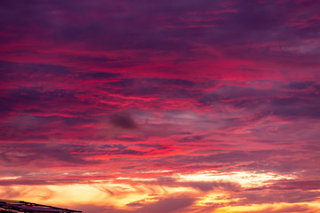 Magic Unreal Colorful Sky at Sunrise