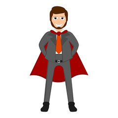 Isolated super dad with a hero costume - Vector