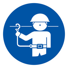 Use Safety Belt Symbol Sign,Vector Illustration, Isolated On White Background Label. EPS10