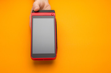 Payment terminal with touchscreen for contactless payments