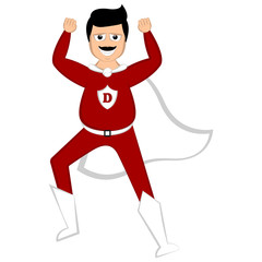Isolated super dad with a hero costume - Vector