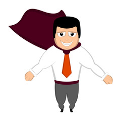 Isolated super dad with a hero costume - Vector