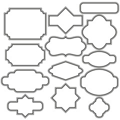Decorative frames. Simple vector linear illustration