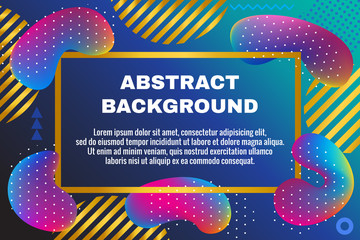 Liquid abstract background. Fluid gradient shapes and geometric shapes. Futuristic design