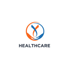 Fototapeta premium Medical pharmacy logo design vector template