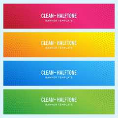Colorful Banner with halftone pattern