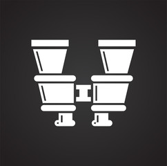 Binocular icon on background for graphic and web design. Simple vector sign. Internet concept symbol for website button or mobile app.