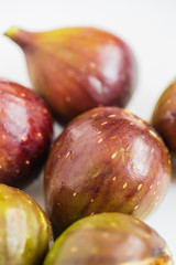 fresh fruits - organic figs on the white background