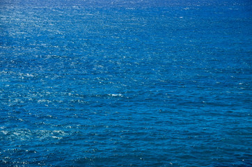 Ocean water texture background for design.Blue sea waves texture pattern.Selective focus.