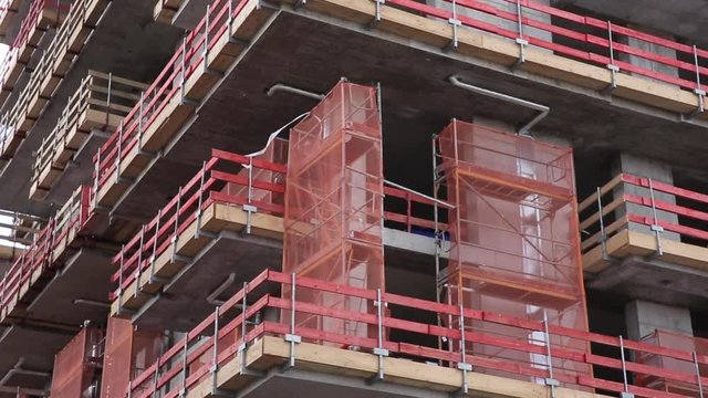Exterior of Partly Built Building under Construction