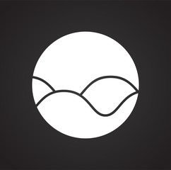 Wave icon on background for graphic and web design. Simple vector sign. Internet concept symbol for website button or mobile app.
