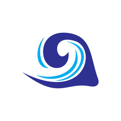 Naklejka premium Wave icon on background for graphic and web design. Simple vector sign. Internet concept symbol for website button or mobile app.