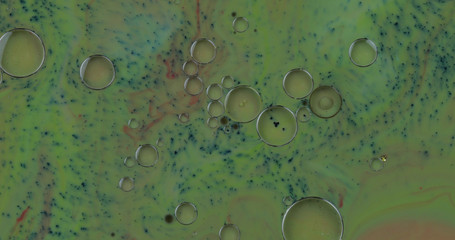 Fantastic structure with colorful bubbles. Abstract multicolored background