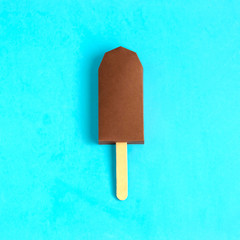 Chocolate popsicle made of paper