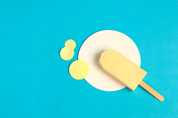Creamy popsicle made of paper