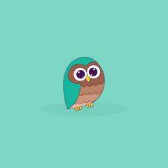 Cute Vector Collection of Bright Owls eps
