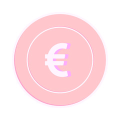 European Union Euro coin isolated on white backgro