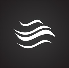 Wave icon on background for graphic and web design. Simple vector sign. Internet concept symbol for website button or mobile app.