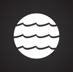 Wave icon on background for graphic and web design. Simple vector sign. Internet concept symbol for website button or mobile app.