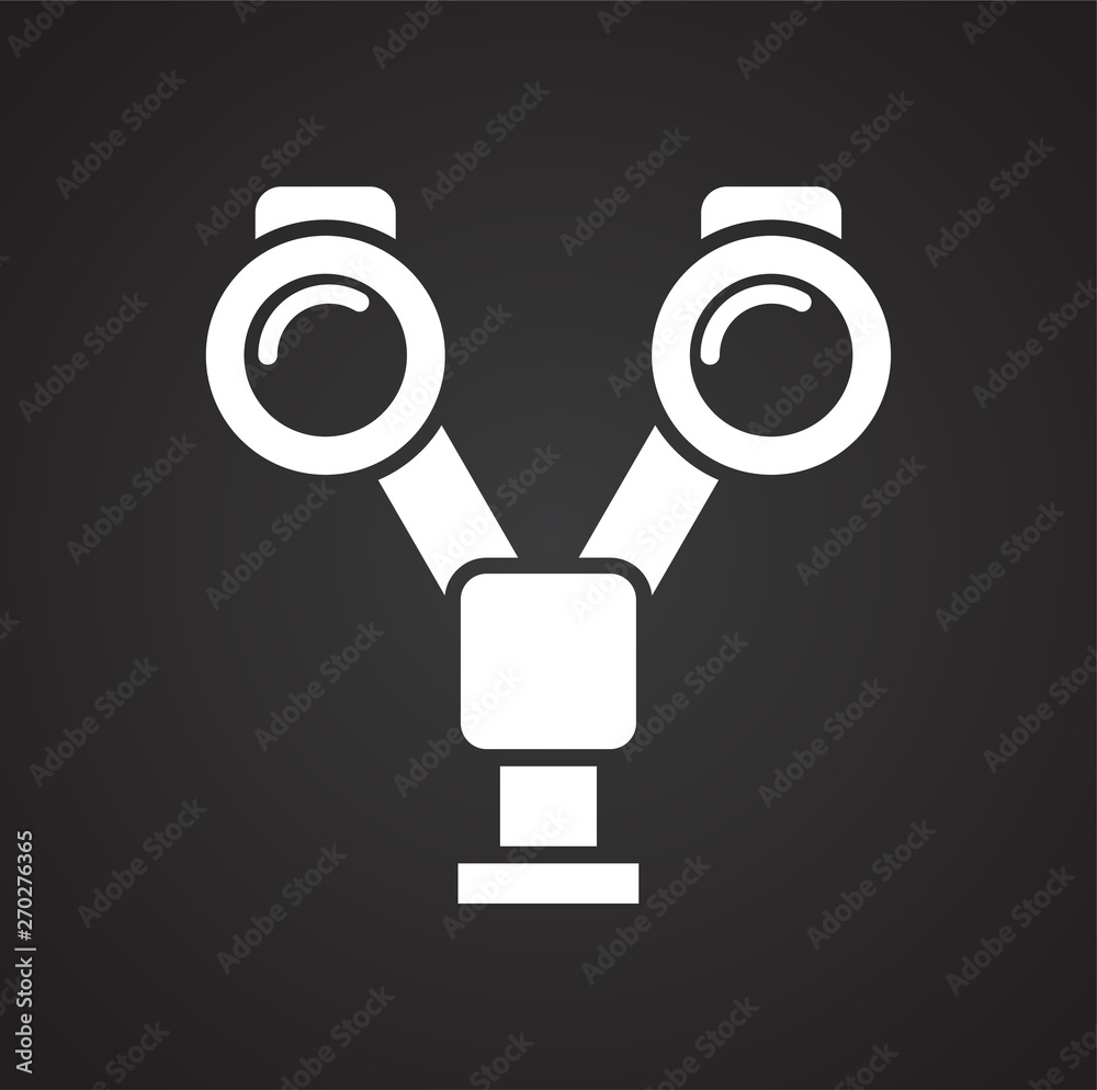 Poster binocular icon on background for graphic and web design. simple vector sign. internet concept symbol