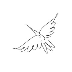 Silhouette of a bird line