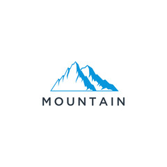 Mountains logo design vector template, Landscape Hills logo inspiration
