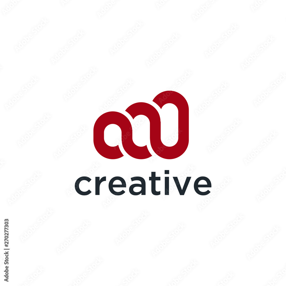 Poster logo initial design vector template