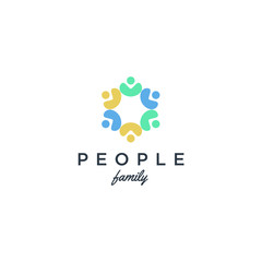People, community, creative hub, social connection icons and logo design inspiration