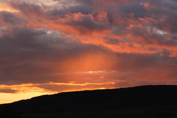 sunset in the mountains