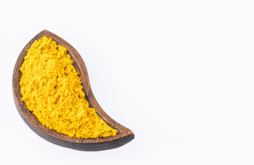 Organic curry powder - Text space.
