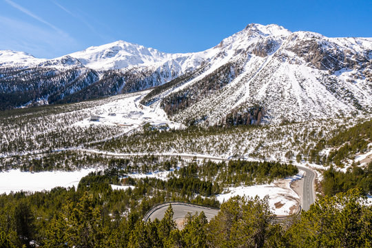 Switzerland, Val Muestair, Fuorn Pass