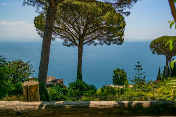 Sea view from the village of Ravello at the Amalfi coast, Campania - Italy