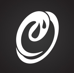 Wave icon on background for graphic and web design. Simple vector sign. Internet concept symbol for website button or mobile app.