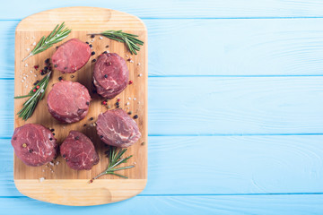 Raw filet mignon