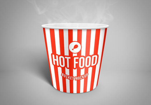 Hot Food Takeout Bucket Mockup