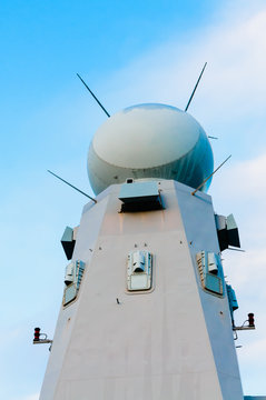 SAMPSON Radar System Of Royal Navy's HMS Duncan, Used To Control The Sea Viper Missile System