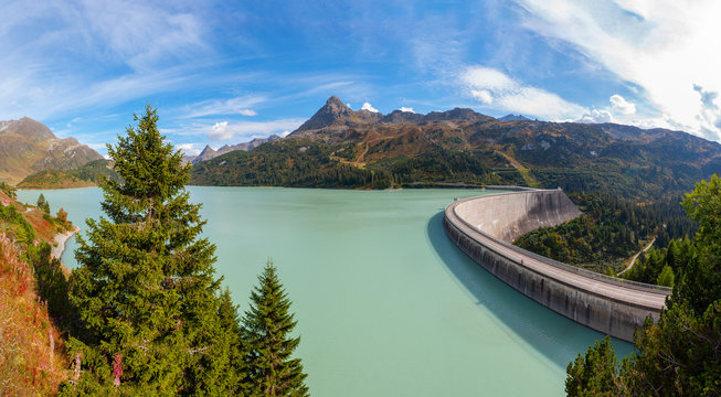 Austria, Vorarlberg, dam wall of Kops reservoir