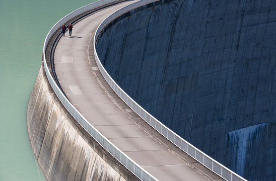 Austria, Vorarlberg, dam wall of Kops reservoir