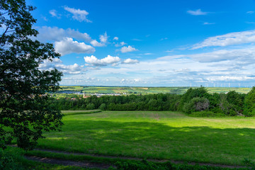 Cityscape of Kirchheimbolanden as panorama with distant view