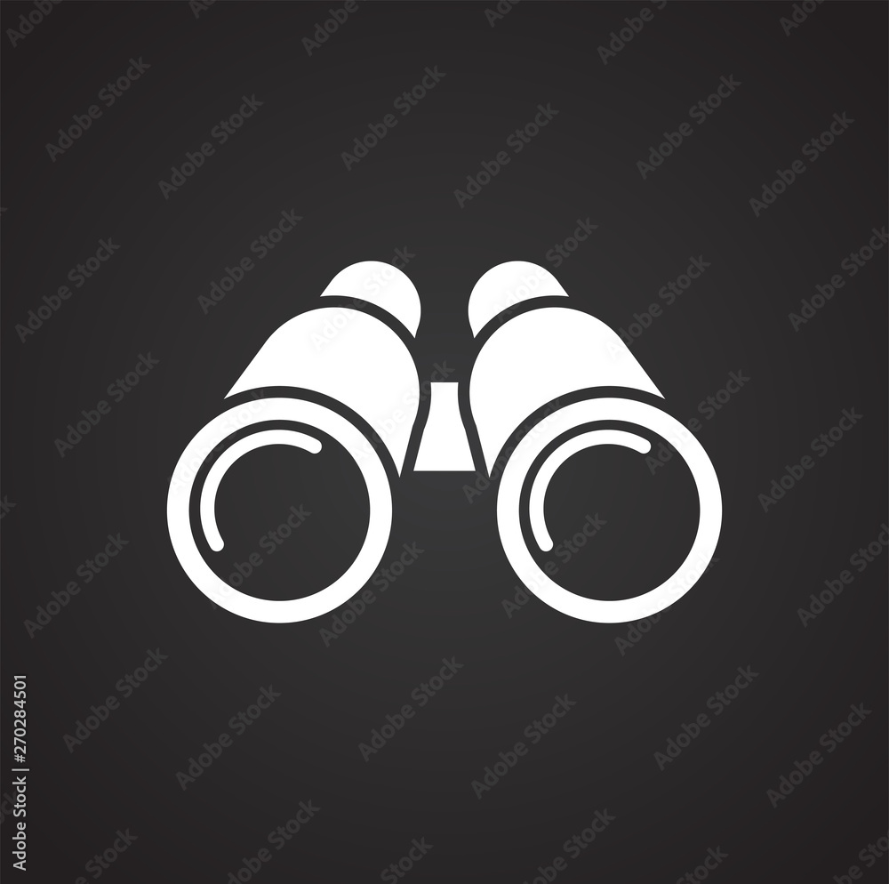 Poster binocular icon on background for graphic and web design. simple vector sign. internet concept symbol