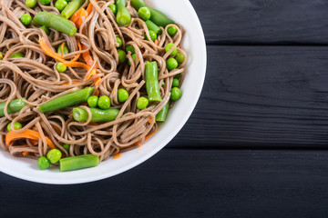 Soba noodles salad