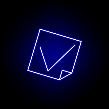 Elections vote icon in neon style. Signs and symbols can be used for web, logo, mobile app, UI, UX