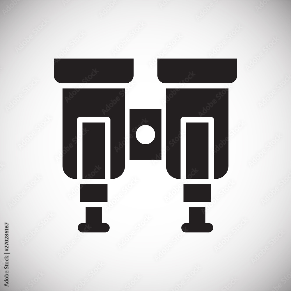 Poster binocular icon on background for graphic and web design. simple vector sign. internet concept symbol