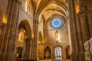 Naklejka premium Partial view of the interior of La Seu Vella cathedral. lleida spain