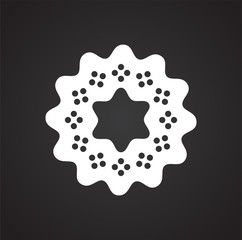 Cookie icon on background for graphic and web design. Simple vector sign. Internet concept symbol for website button or mobile app.