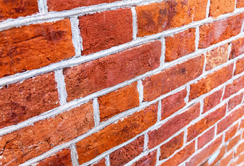 Red brick wall as background texture