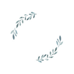 Modern watercolor wreath