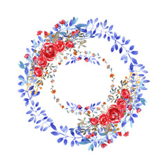 Ornate watercolor wreath