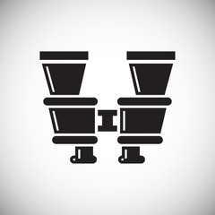 Binocular icon on background for graphic and web design. Simple vector sign. Internet concept symbol for website button or mobile app.