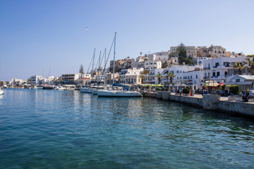 Fototapeta na wymiar Port de Naxos (Chora), île de Naxos, Cyclades, Grèce